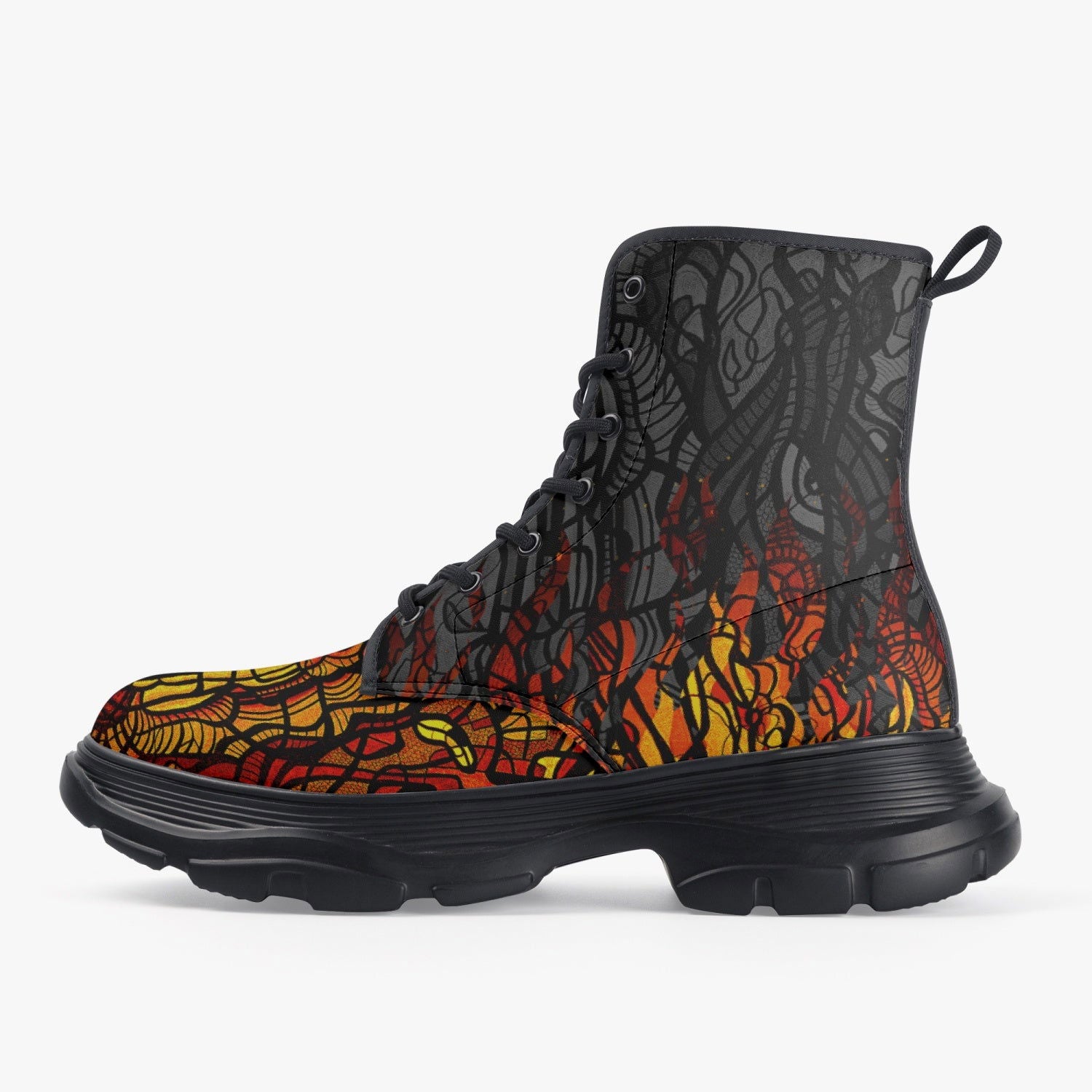 INFERNO - Chunky Leather Boots - KICKASS FOOTWEAR