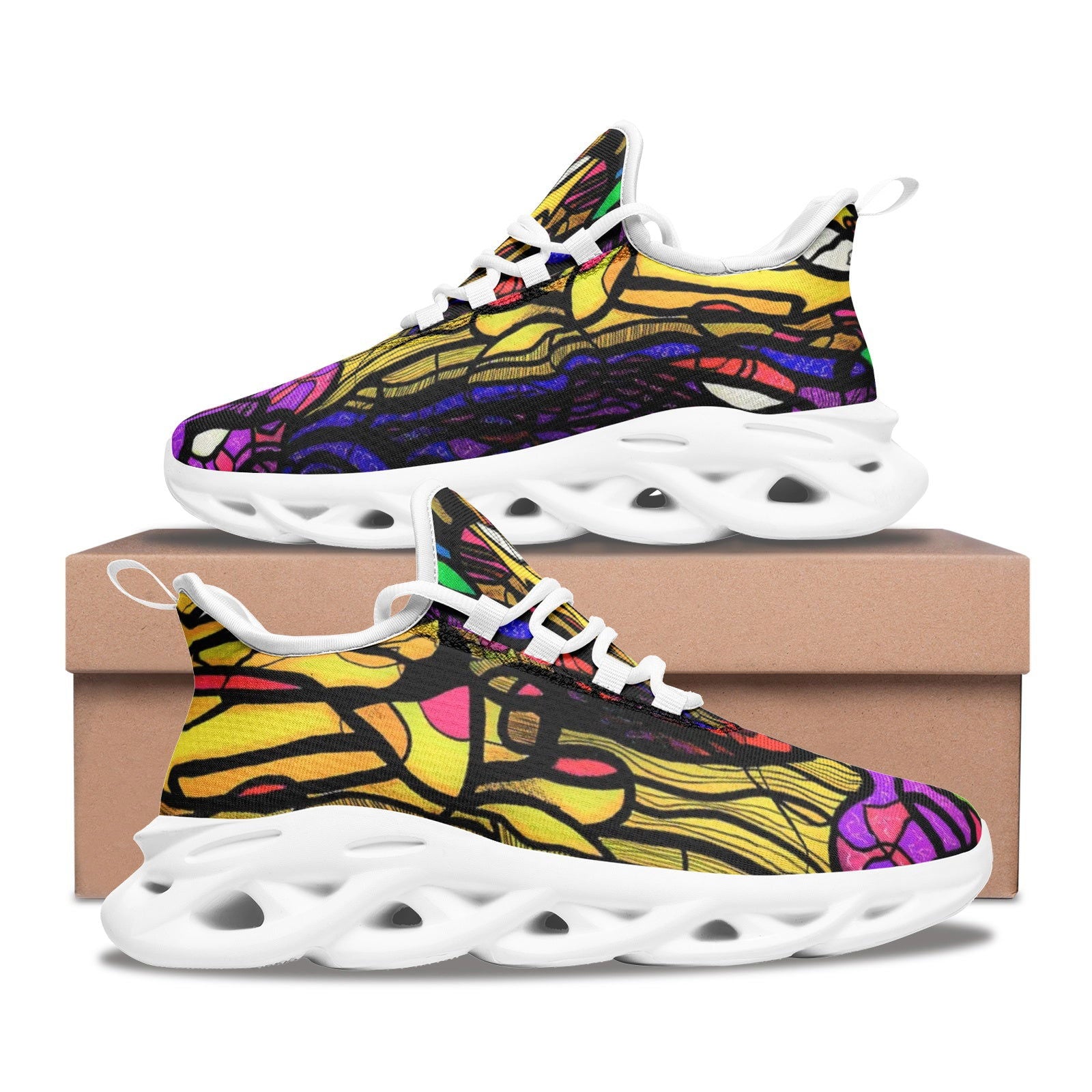 THE GARDEN IGNITED | Unisex Bounce Mesh Knit Sneakers - KICKASS FOOTWEAR