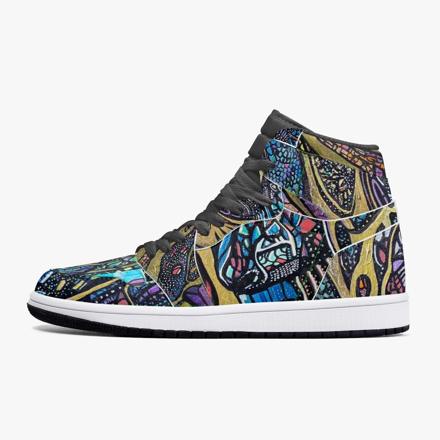 DEPARTURE | BLACK HIGH-TOP LEATHER SNEAKERS | KICKASS FOOTWEAR