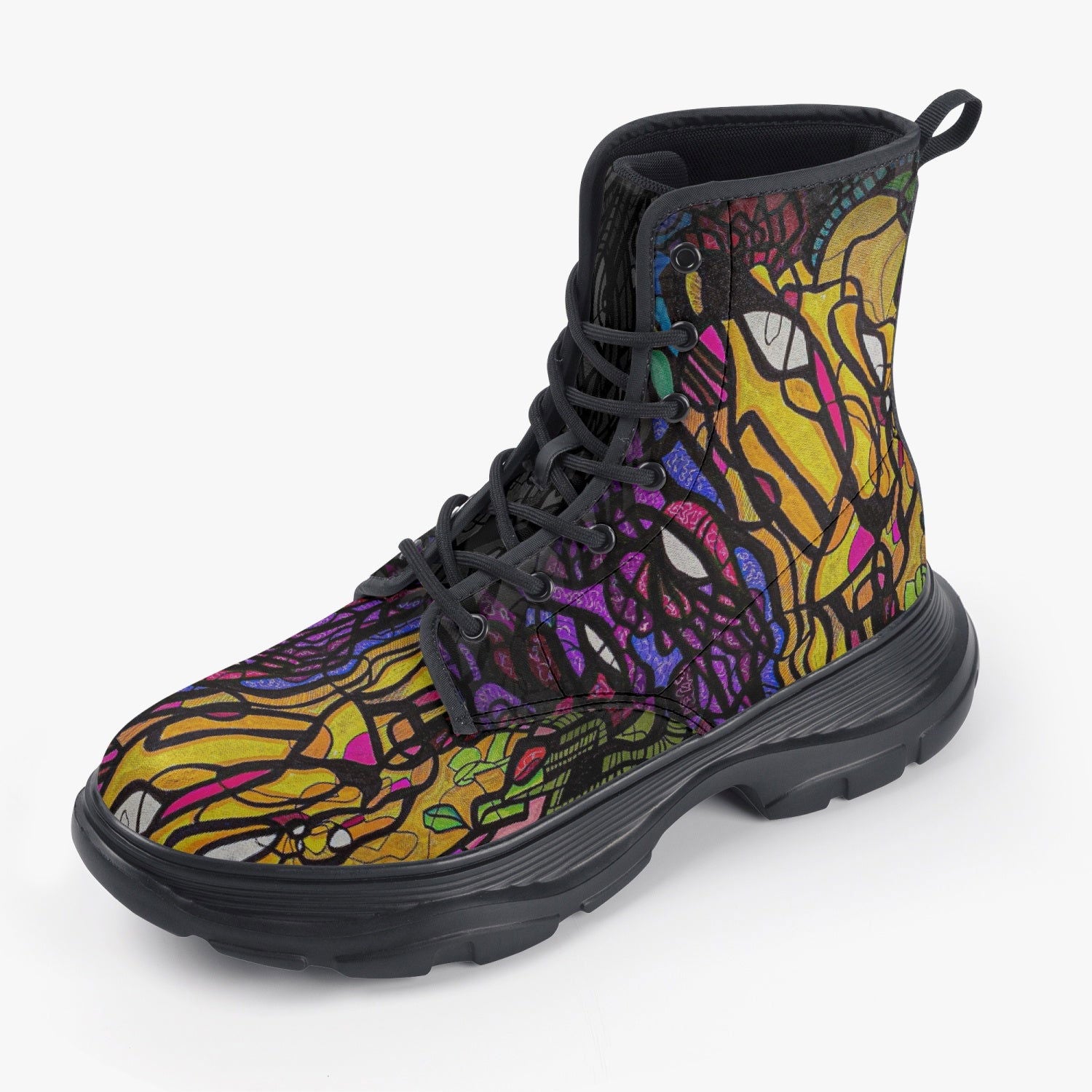 ED3N | Leather Chunky Boots | KICKASS FOOTWEAR