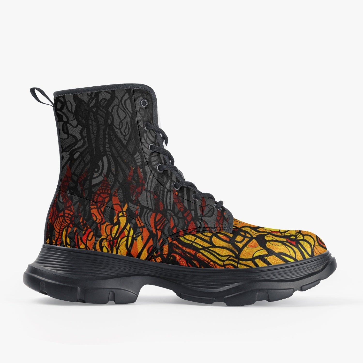 INFERNO - Chunky Leather Boots - KICKASS FOOTWEAR