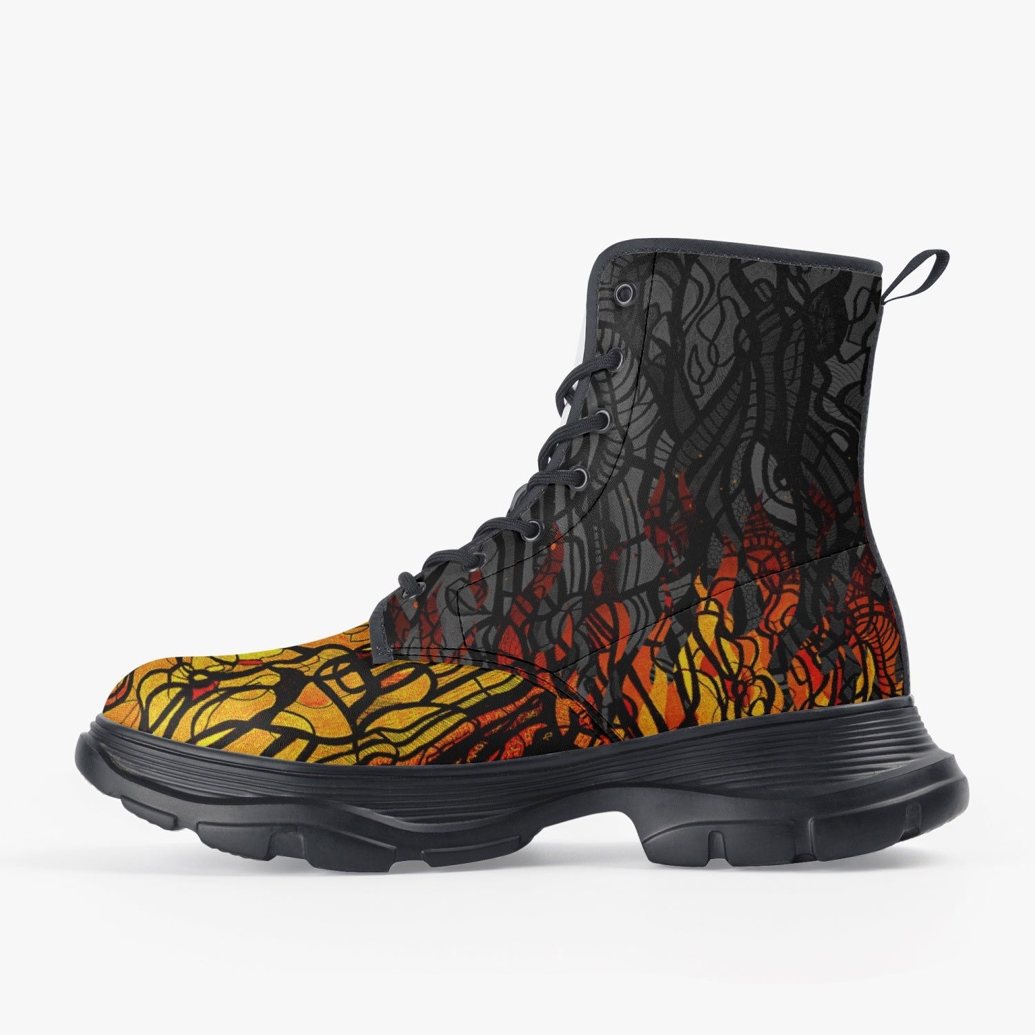 INFERNO - Chunky Leather Boots - KICKASS FOOTWEAR