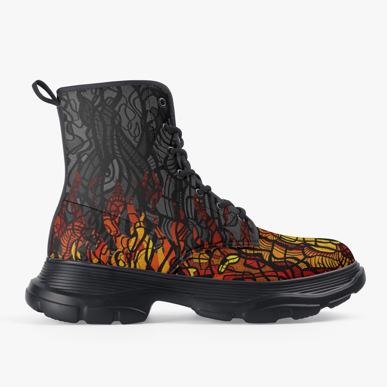 INFERNO - Chunky Leather Boots - KICKASS FOOTWEAR