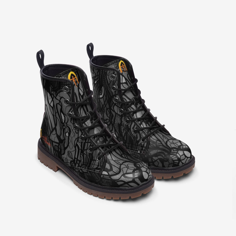 THE GARDEN BLACK | Doc Martin-Style Boots - KICKASS FOOTWEAR