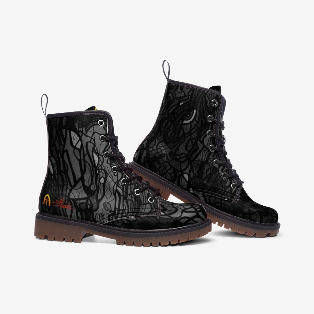 THE GARDEN BLACK | Doc Martin-Style Boots - KICKASS FOOTWEAR